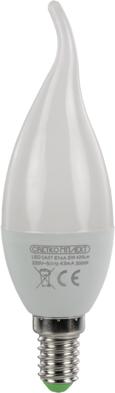 Лампа світлодіодна Светкомплект (6929547643935) 5Вт, E14, 3000K